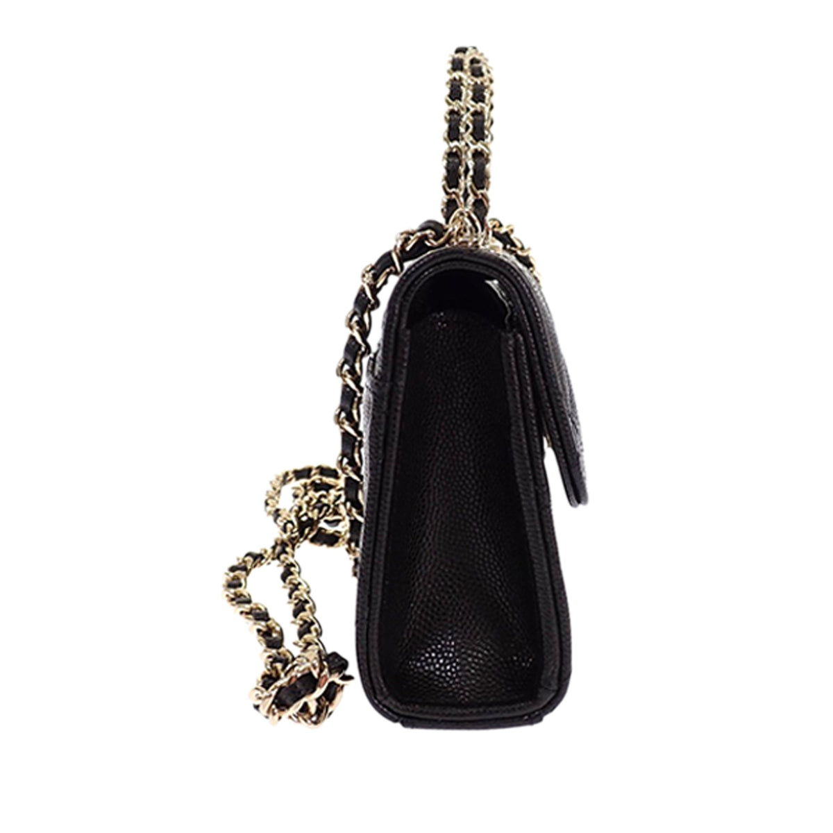 Chanel Caviar Coco First Flap Phone Holder with Chain