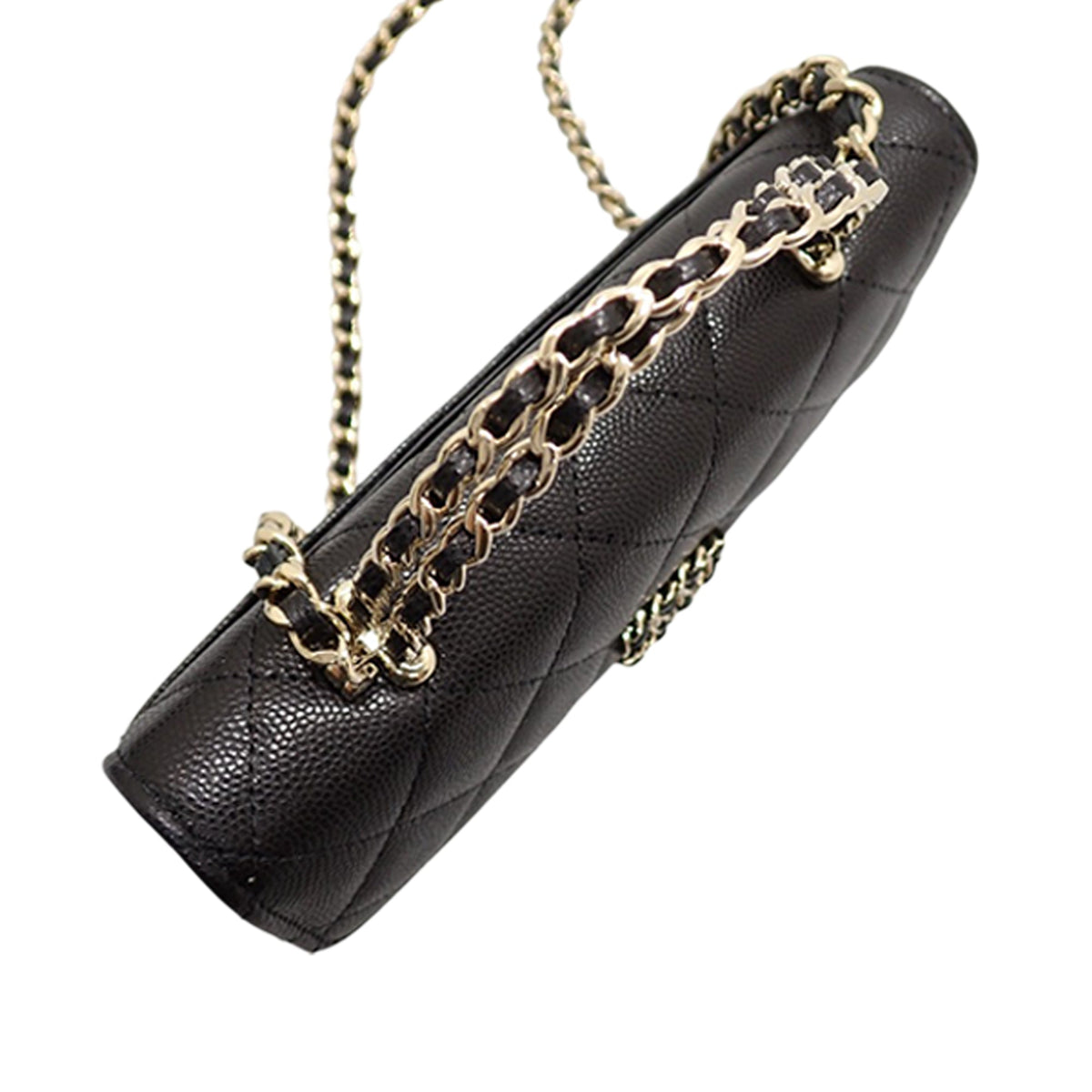 Chanel Caviar Coco First Flap Phone Holder with Chain