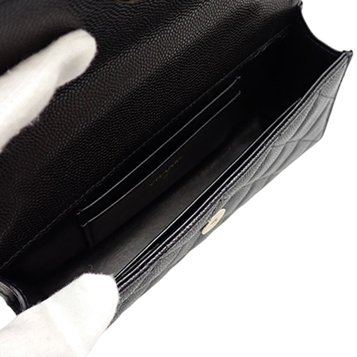 Chanel Caviar Coco First Flap Phone Holder with Chain