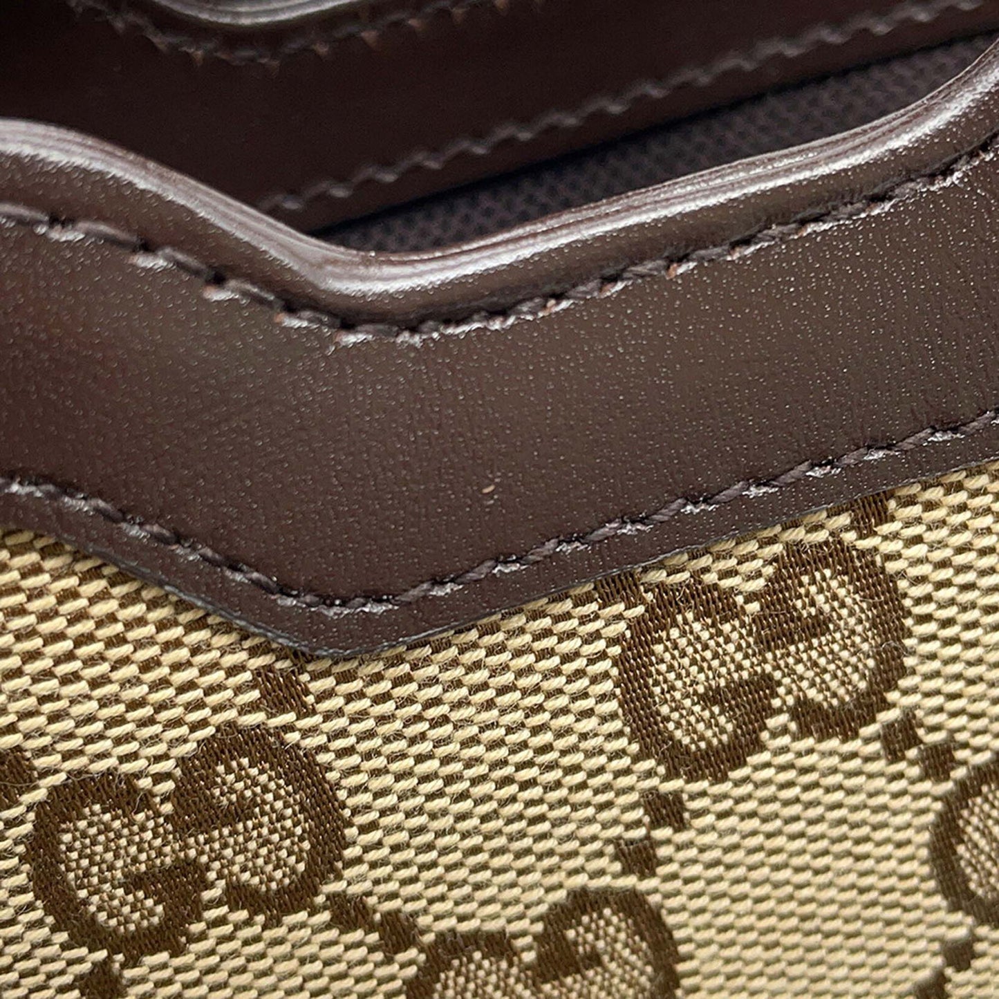 Gucci Mini GG Canvas Web Bucket Bag