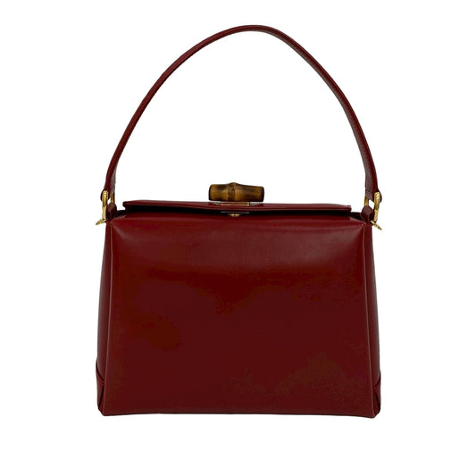 Gucci Leather Bamboo Satchel