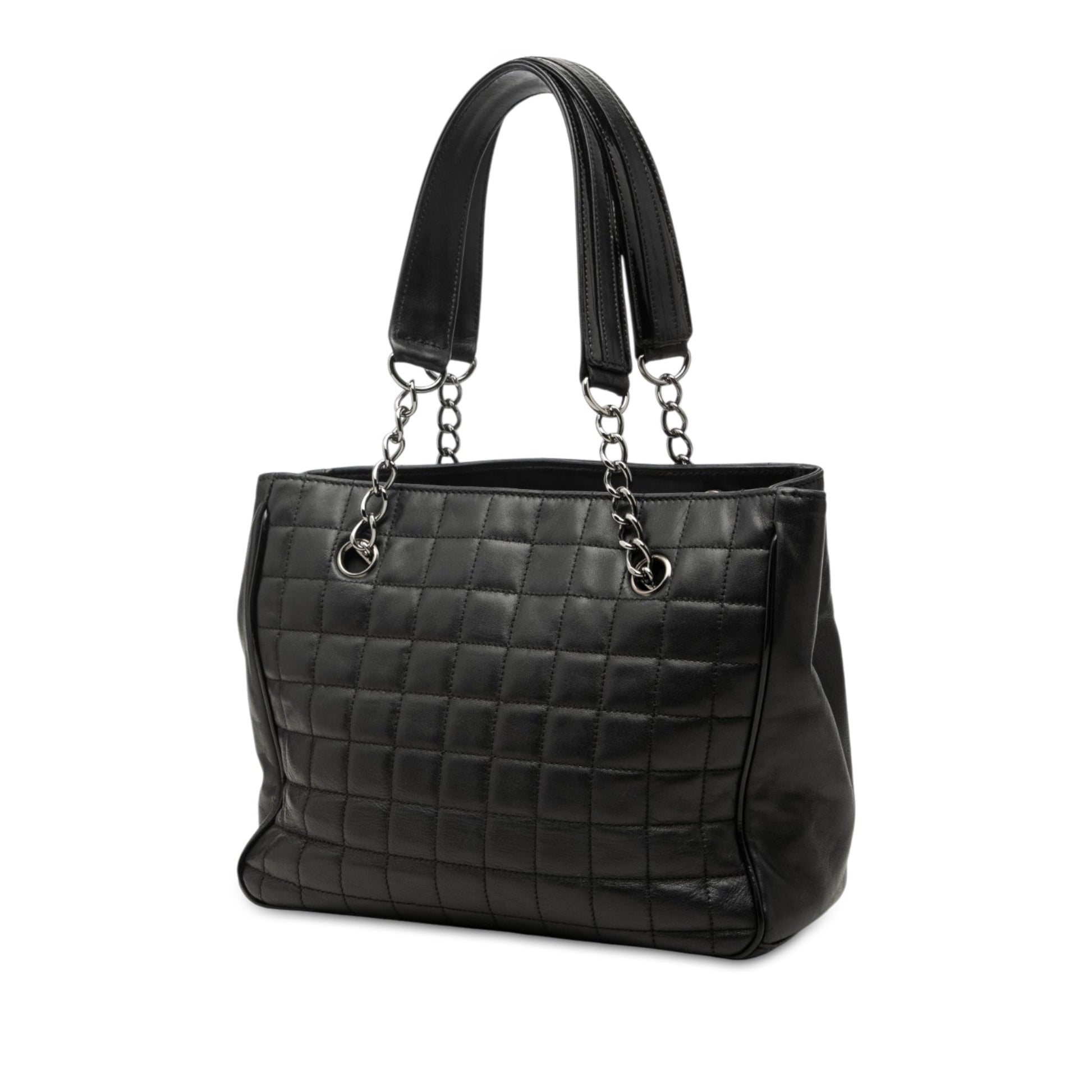 Chanel CC Choco Bar Lambskin Camellia No 5 Tote