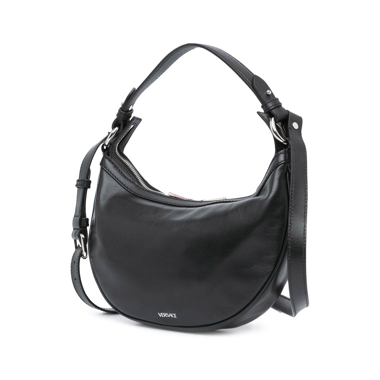 Versace Small Leather Repeat Satchel