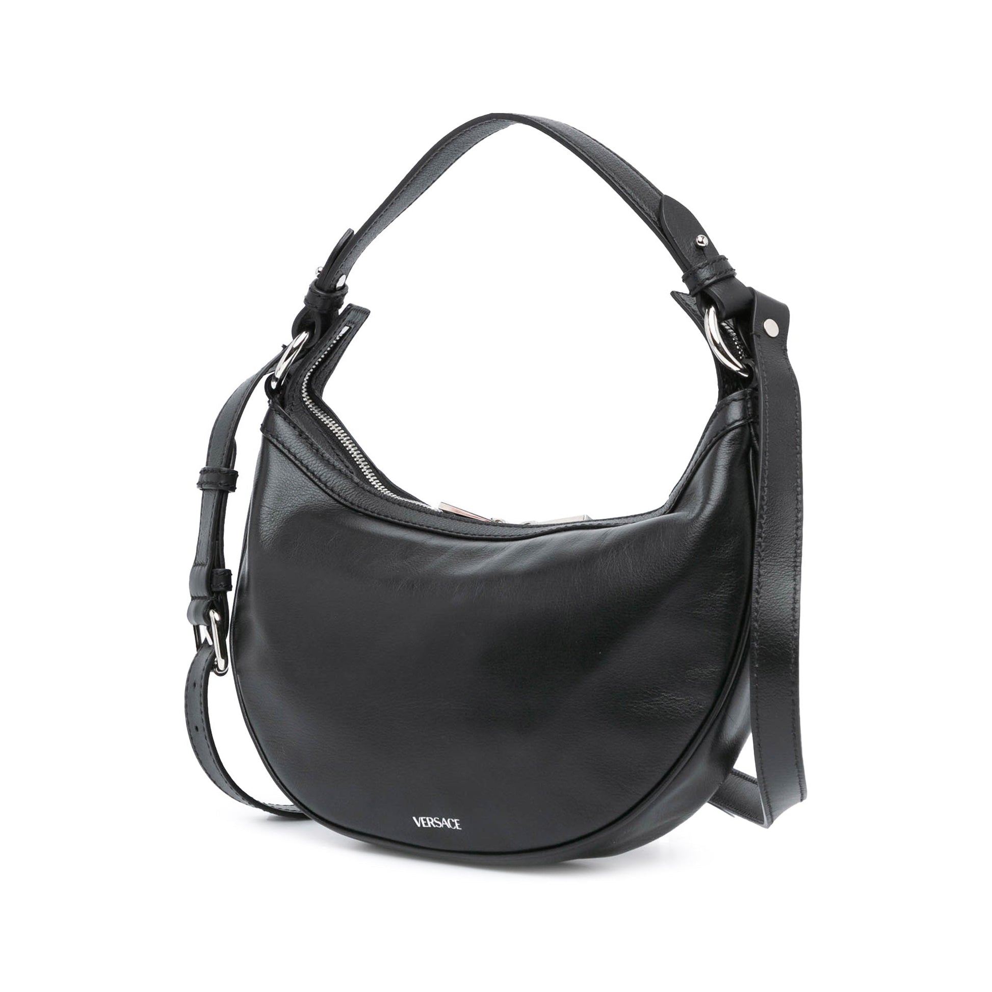 Versace Small Leather Repeat Satchel