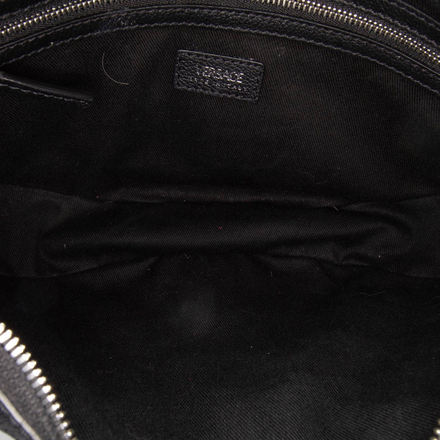 Versace Small Leather Repeat Satchel