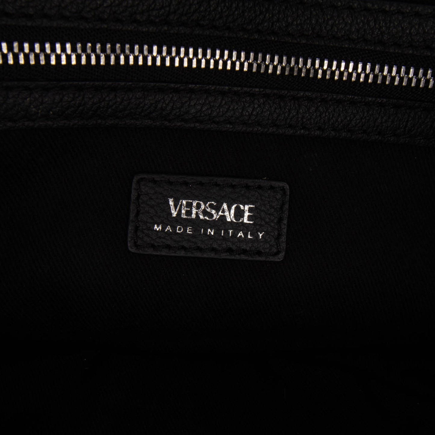Versace Small Leather Repeat Satchel
