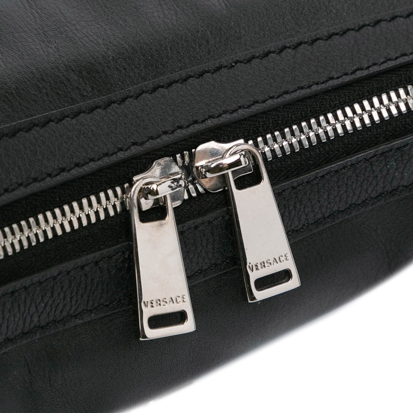 Versace Small Leather Repeat Satchel