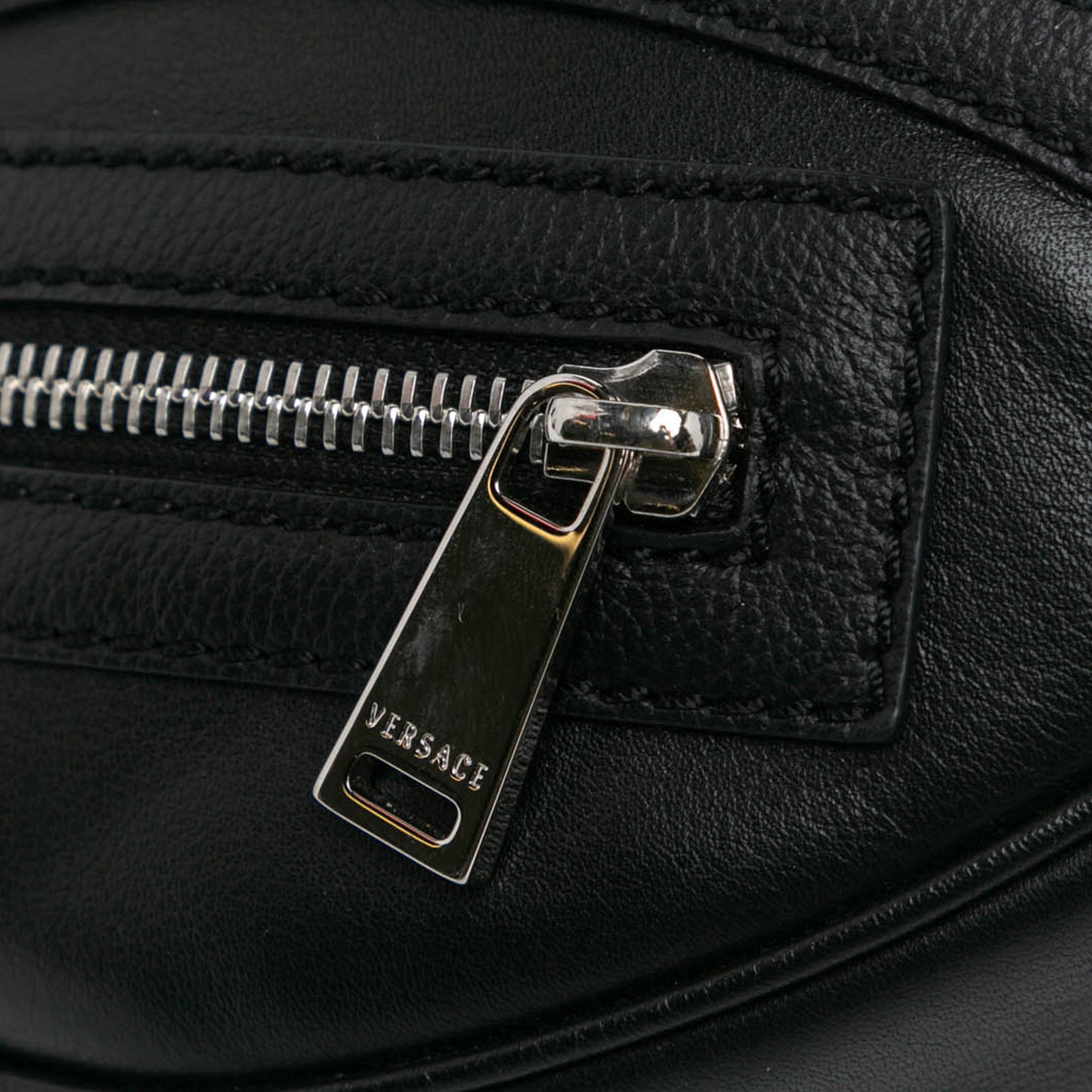 Versace Small Leather Repeat Satchel