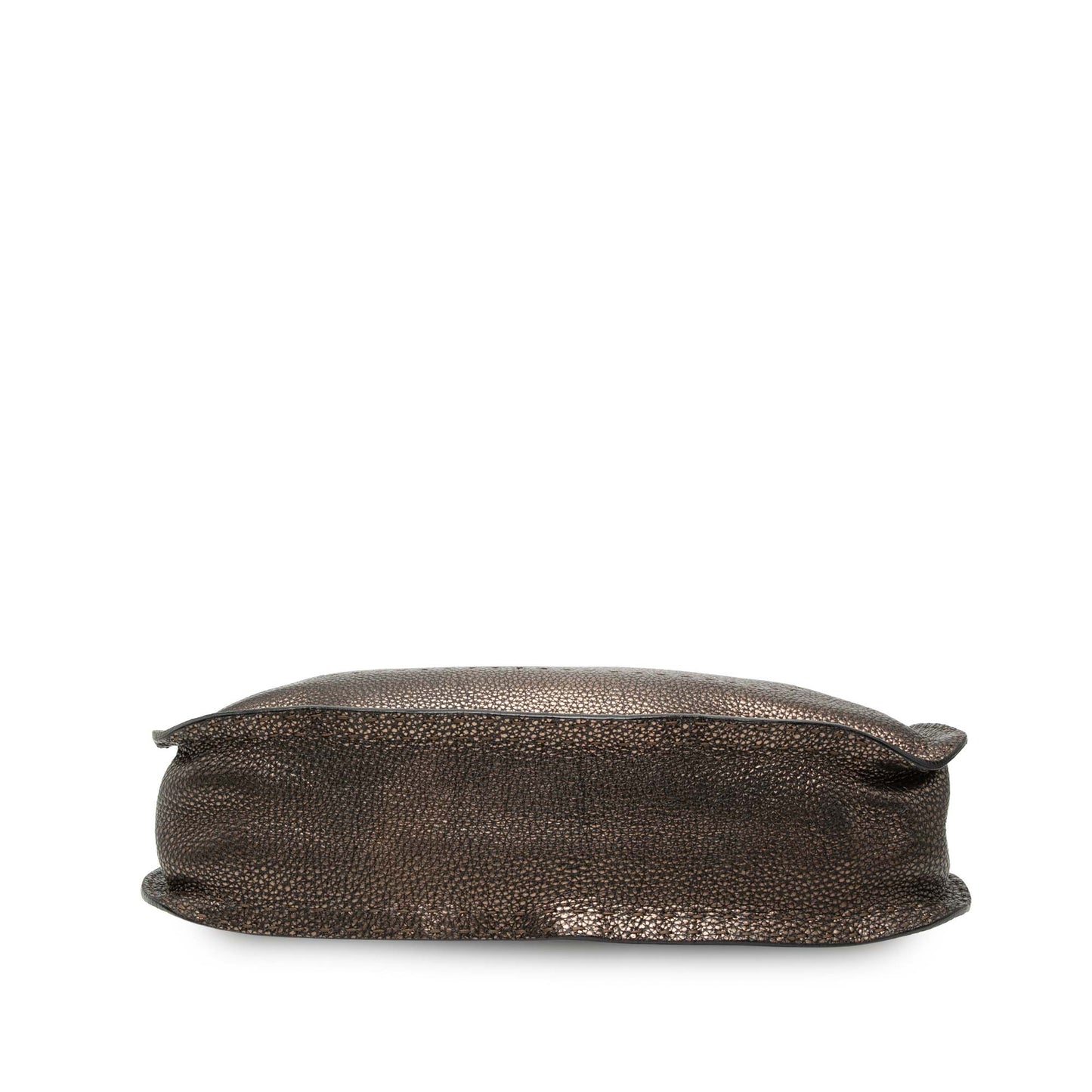 Fendi Metallic Pebbled Leather Selleria Shoulder Bag