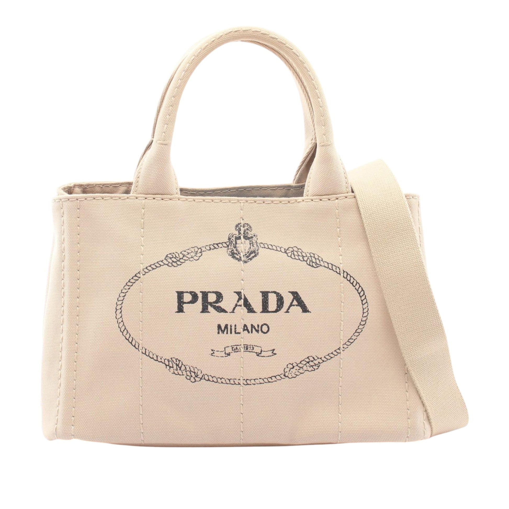 Prada Small Canvas Canapa Logo Satchel
