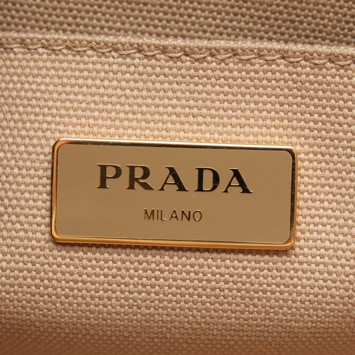 Prada Small Canvas Canapa Logo Satchel