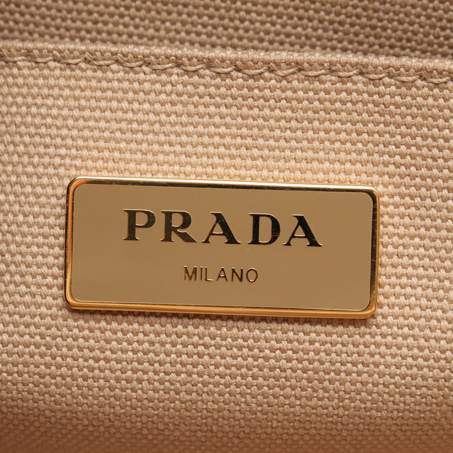Prada Small Canvas Canapa Logo Satchel