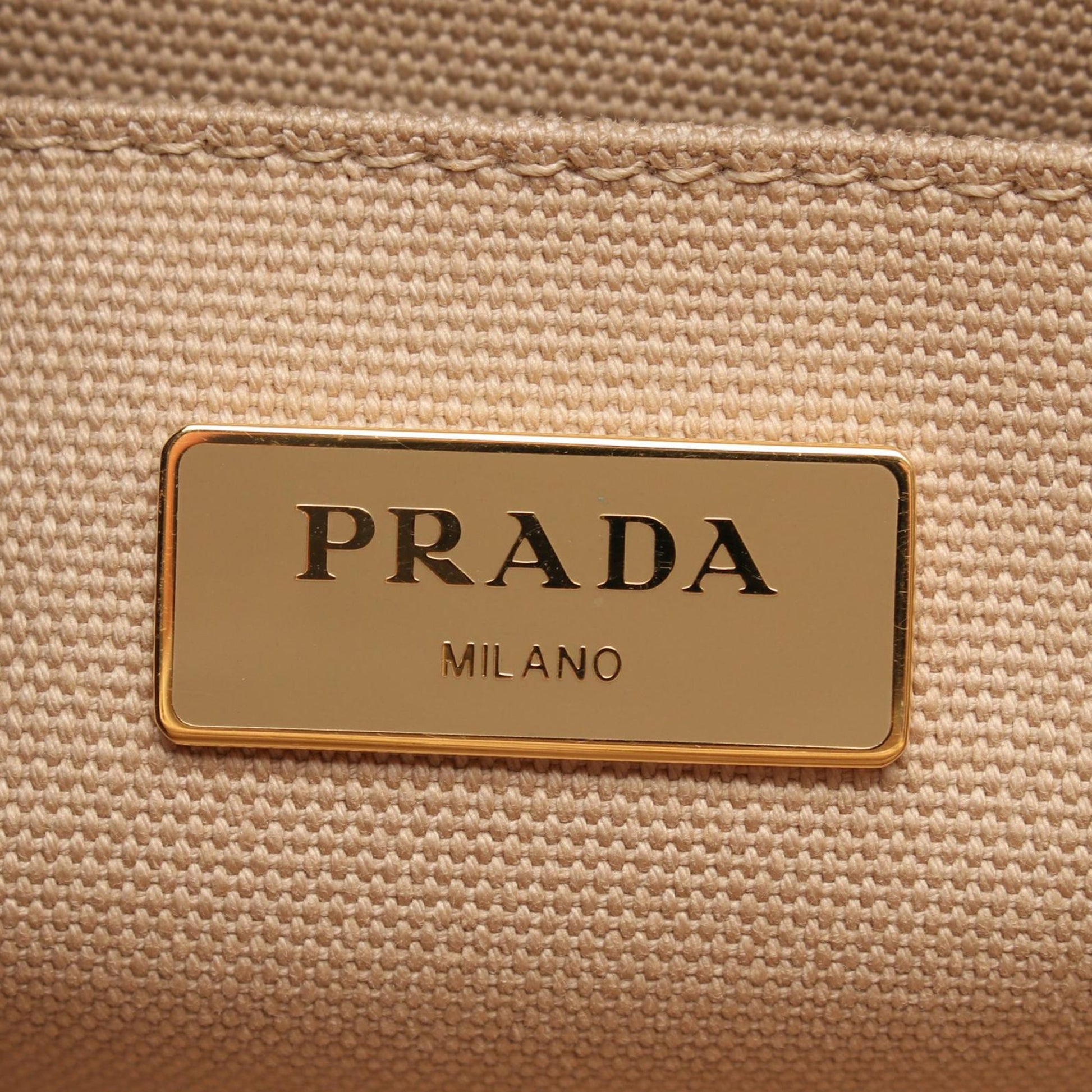 Prada Small Canvas Canapa Logo Satchel