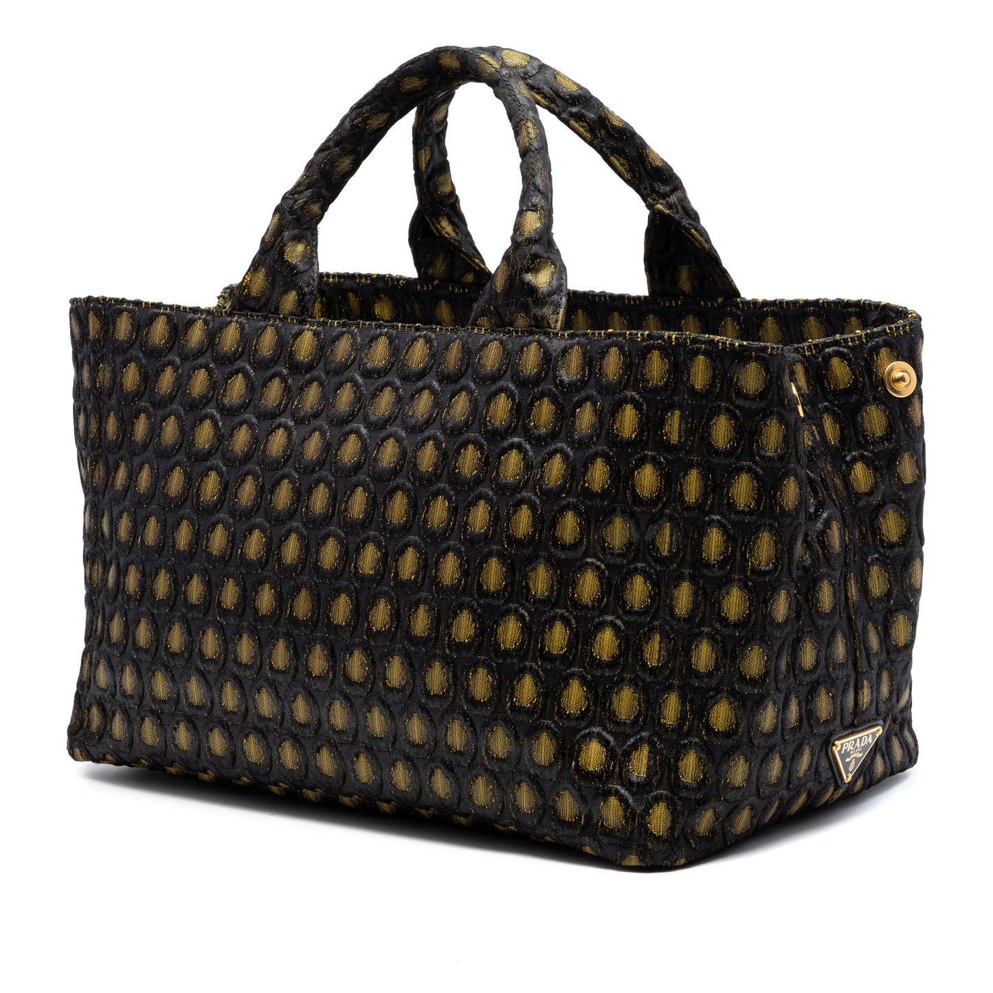 Prada Tessuto Broccato Canapa Tote