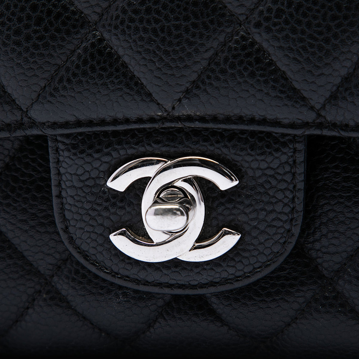 Chanel Medium Classic Caviar Double Flap — Black