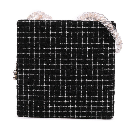 Chanel Tweed and Resin Zipped Chain Shopping Bag