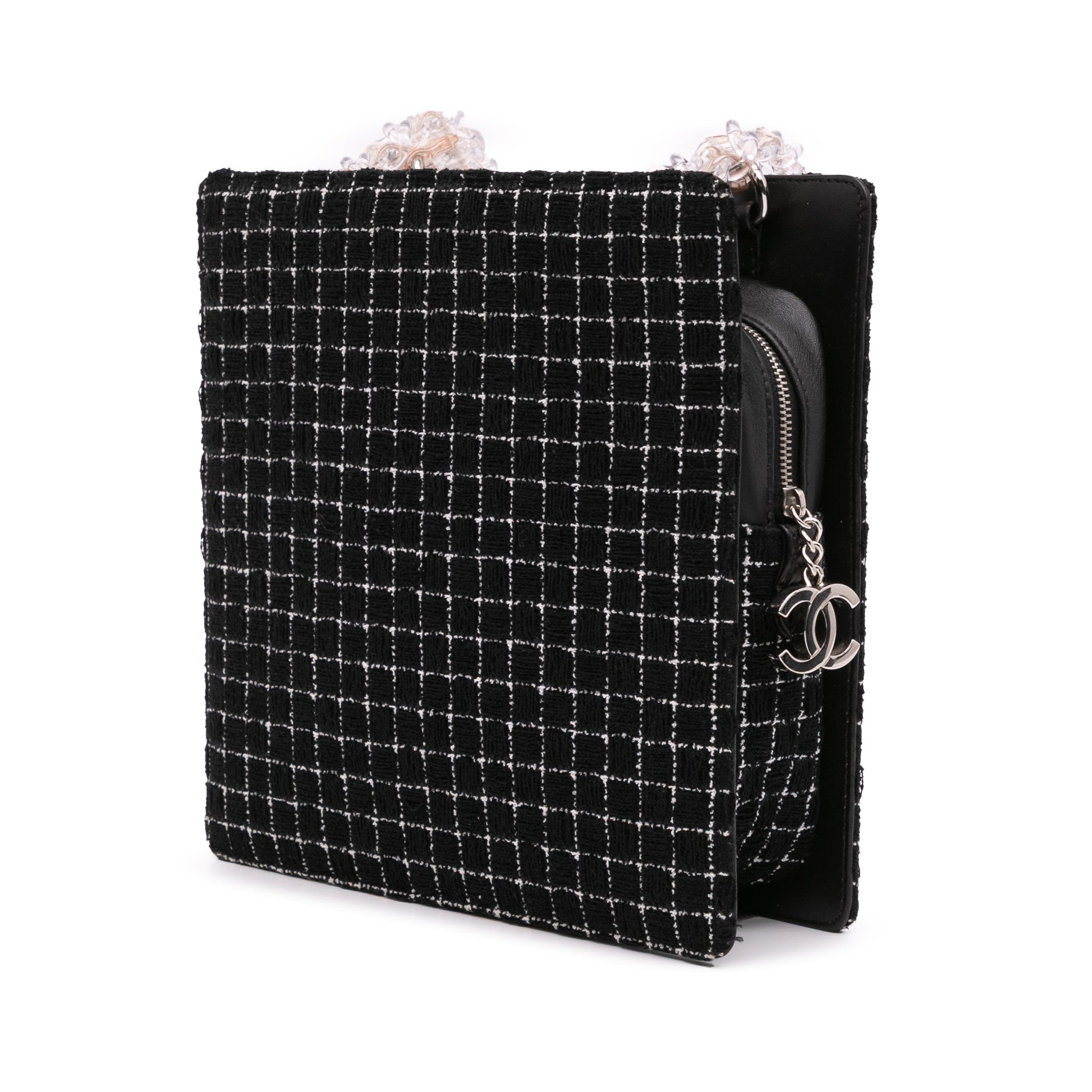 Chanel Tweed and Resin Zipped Chain Shopping Bag