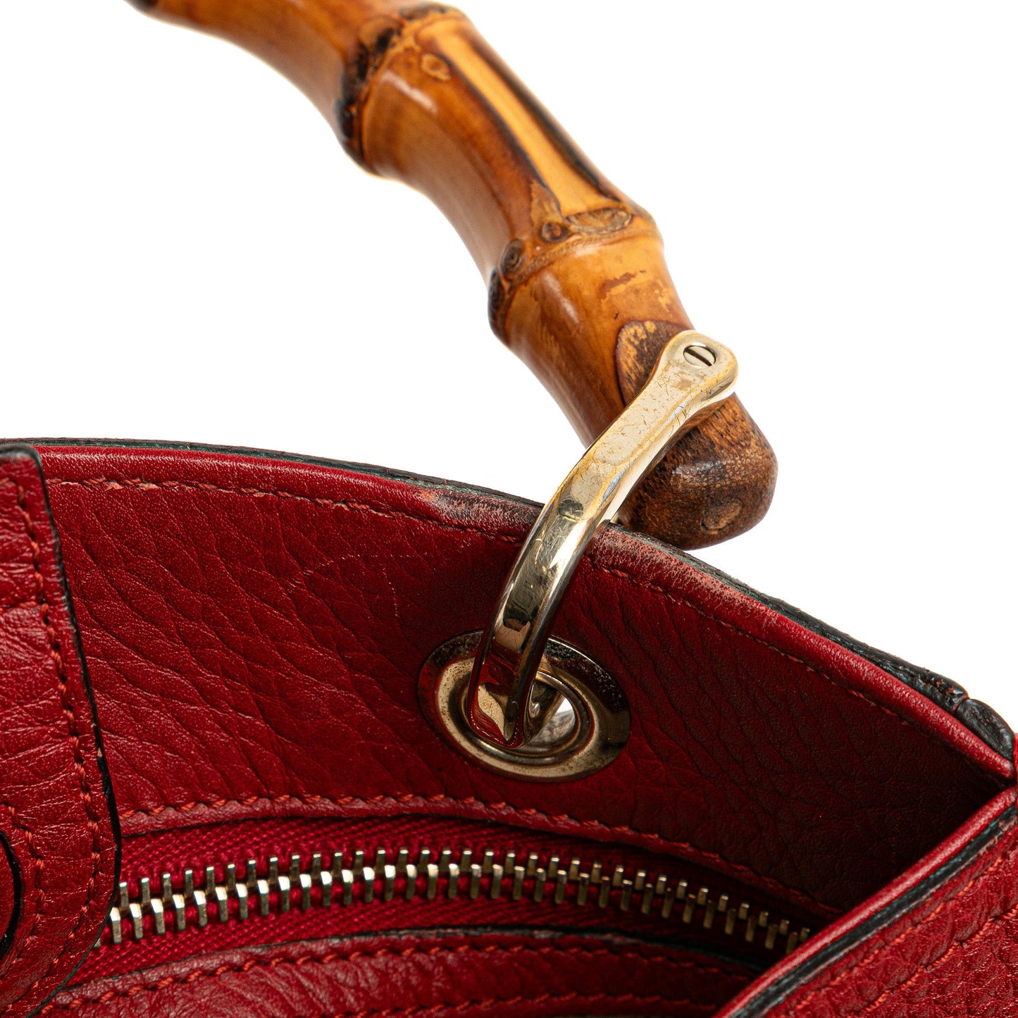 Gucci Small Calfskin Bamboo Shopper Satchel