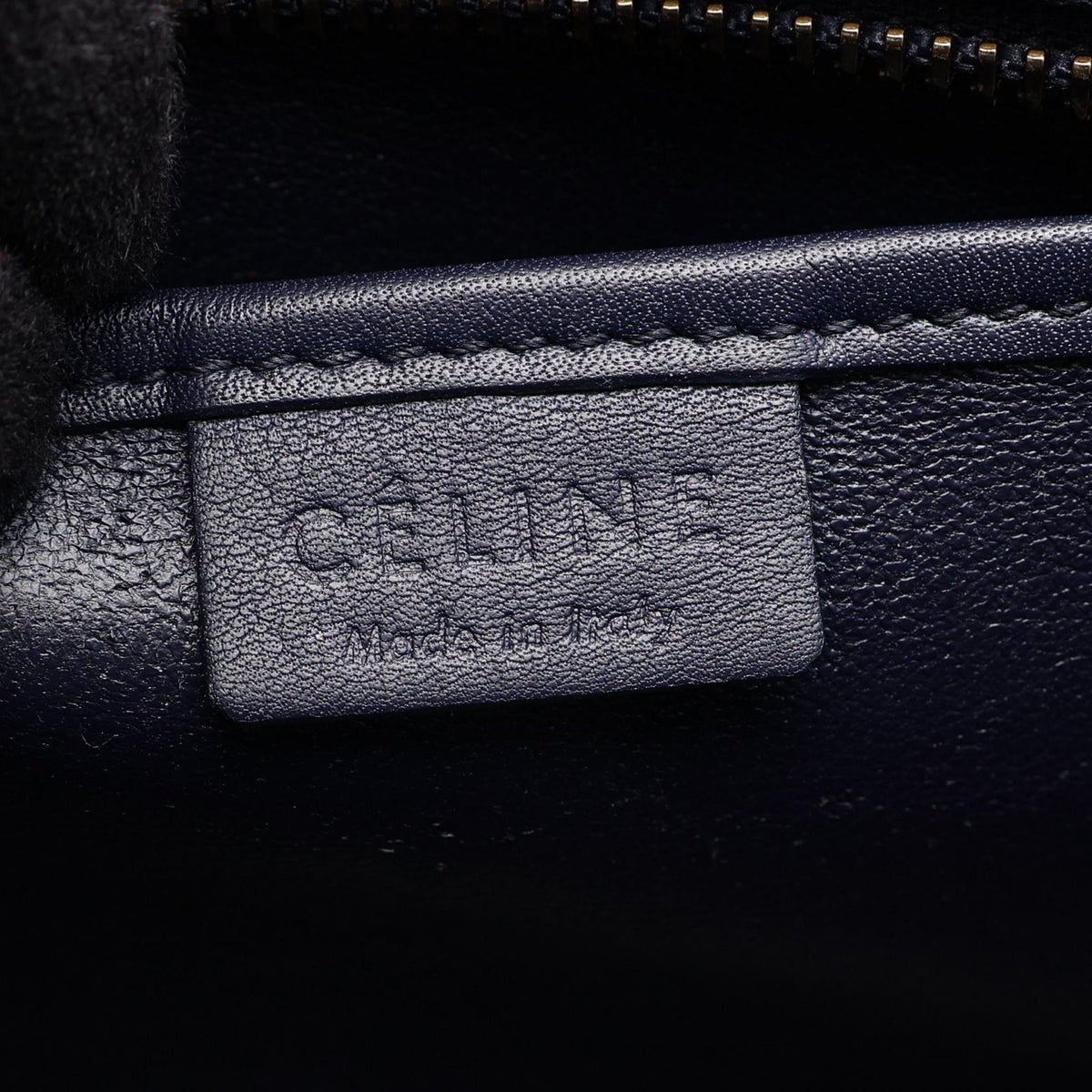 Celine Nano Leather Luggage Tote — Blue