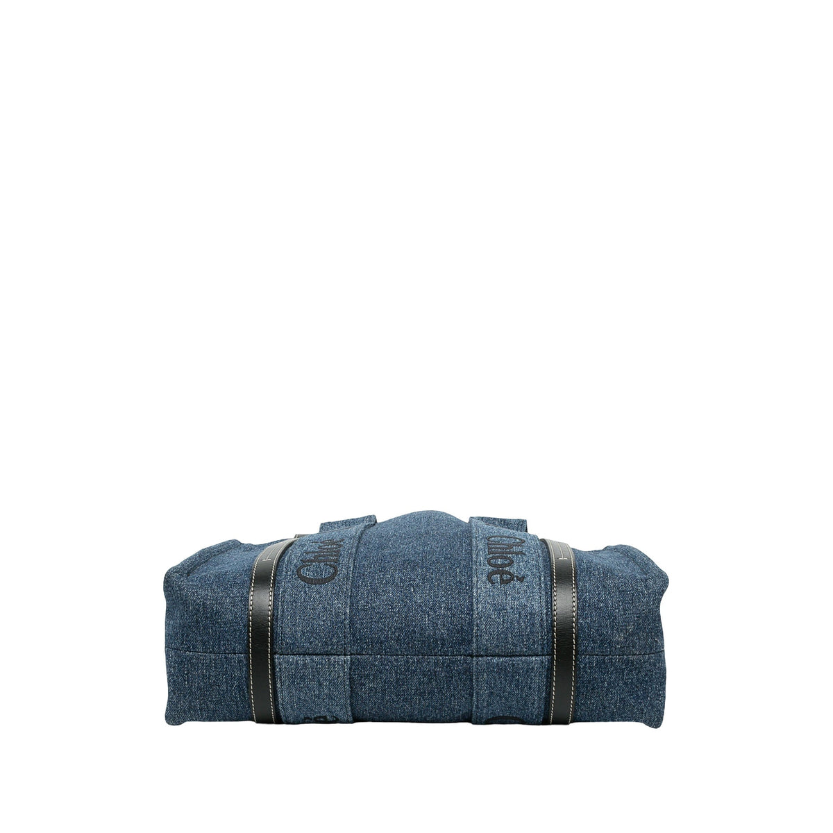 Chloé Medium Denim Woody Tote — Blue