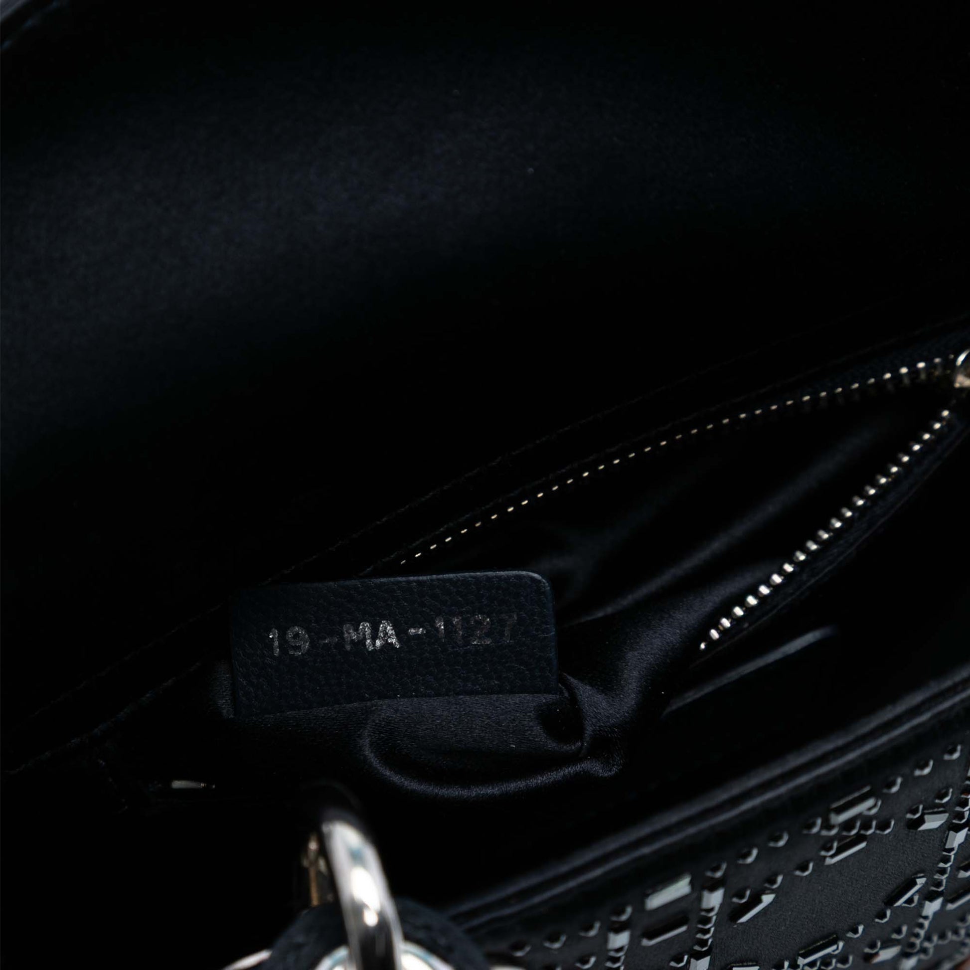 Dior Mini Satin Cannage Strass Crystal Embellished Lady Dior
