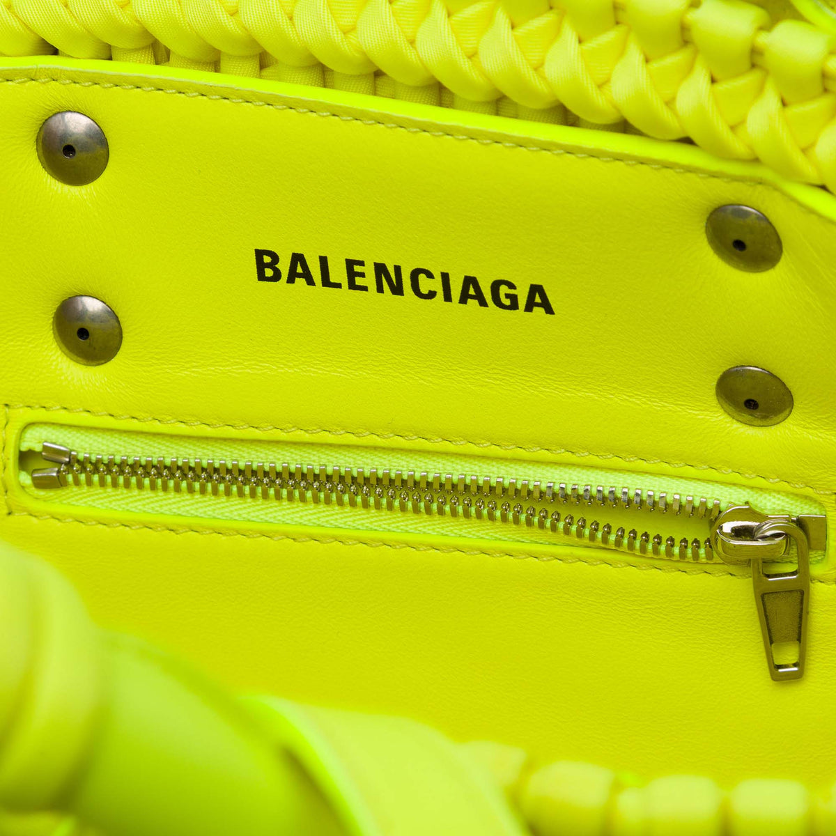 Balenciaga Faux Leather Bistro Basket Bag XXS