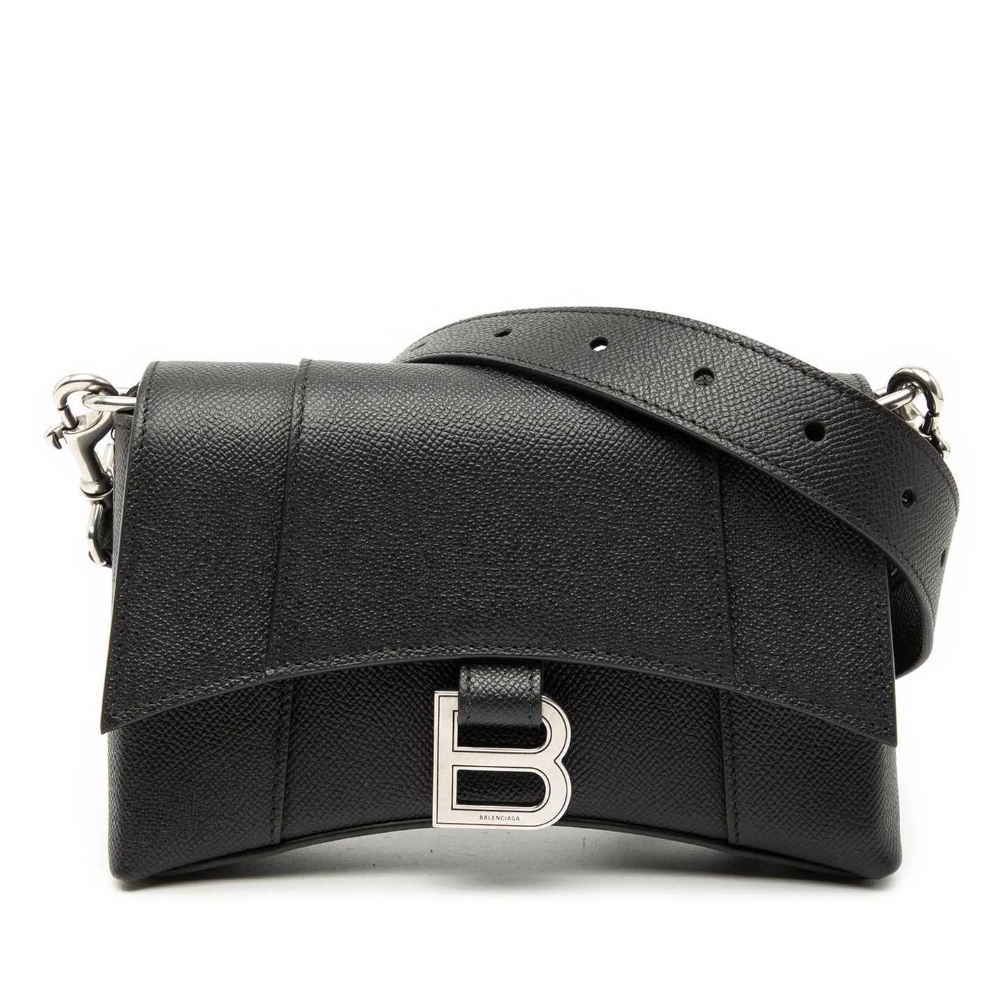 Balenciaga Calfskin Hourglass Downtown Crossbody XS
