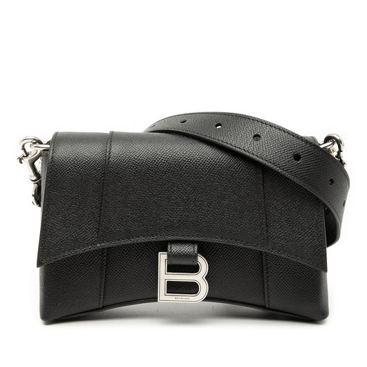 Balenciaga Calfskin Hourglass Downtown Crossbody XS