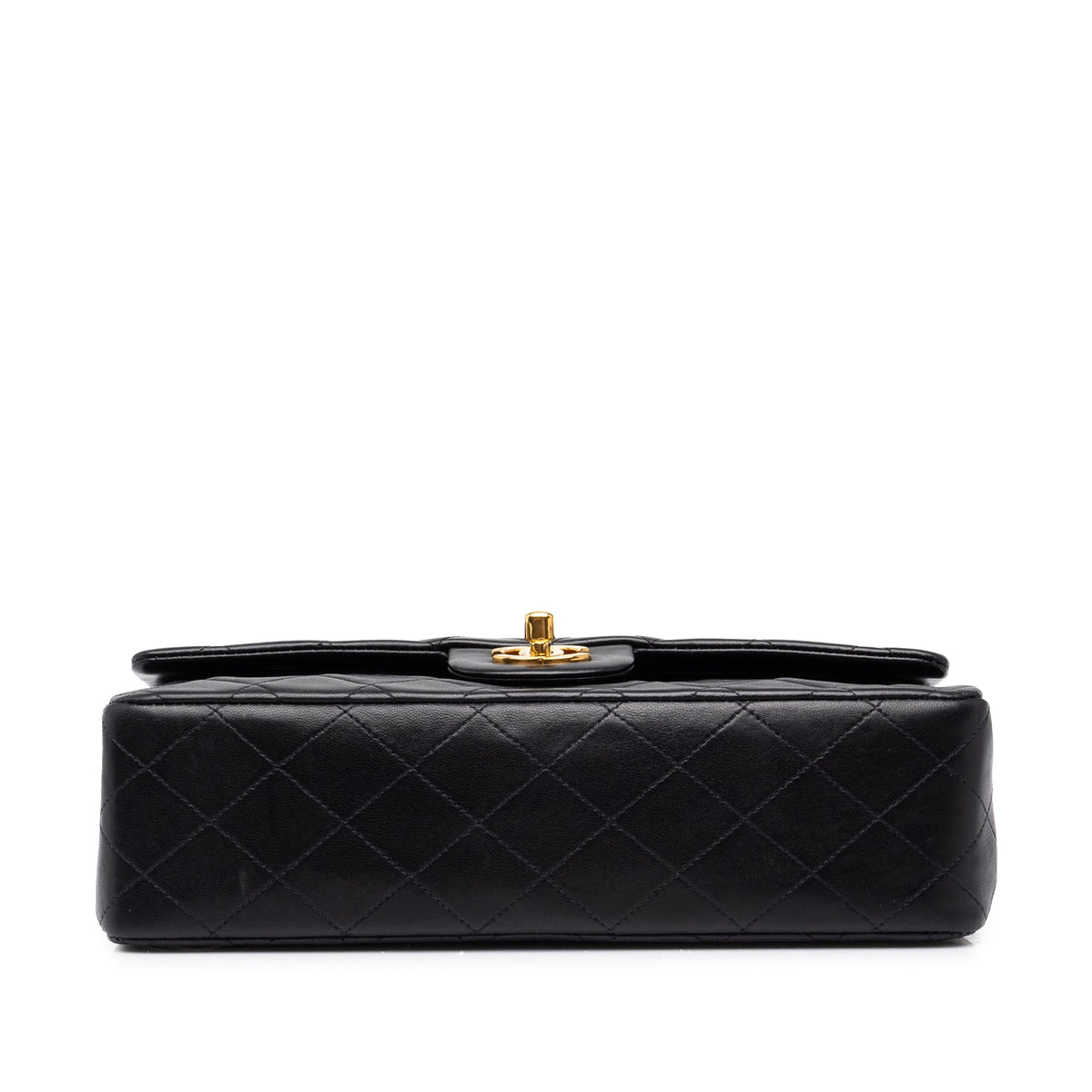 Chanel Medium Classic Lambskin Double Flap — Black