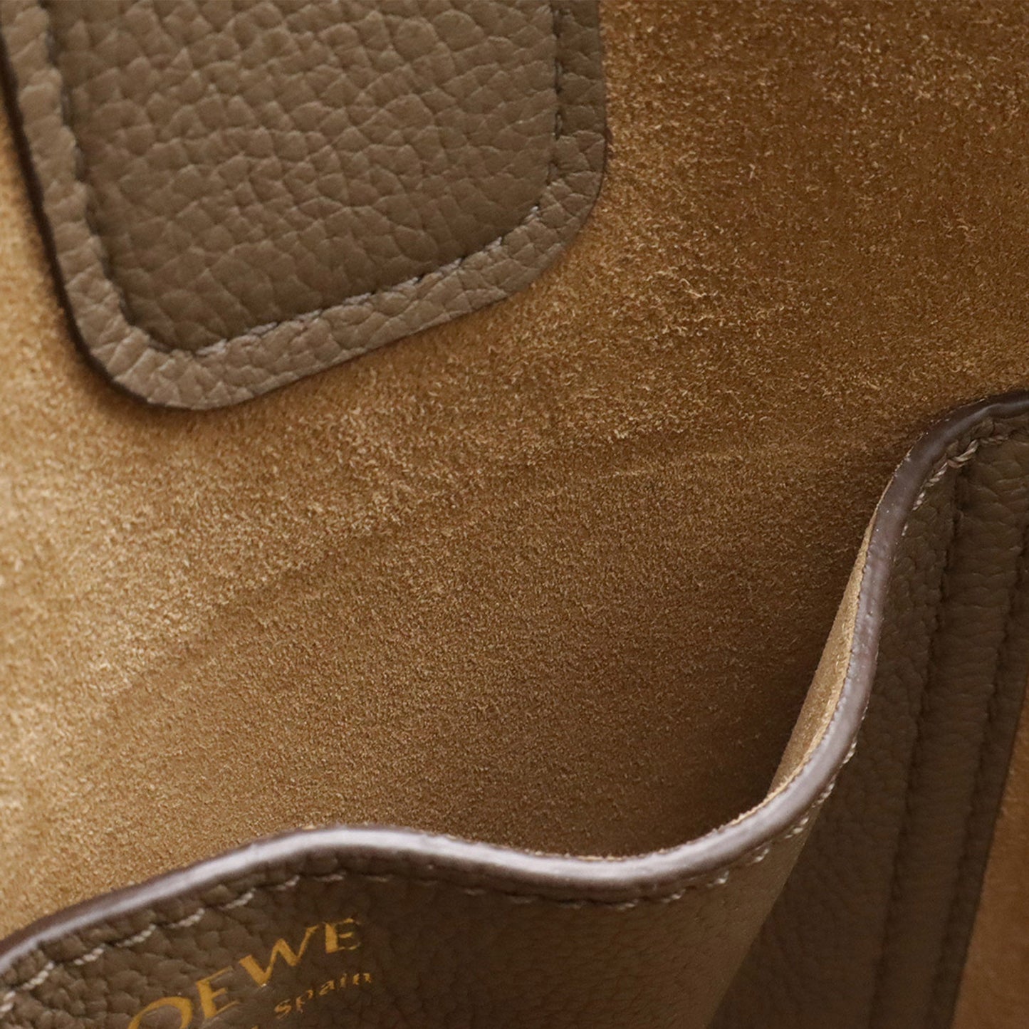 LOEWE Mini Leather Pebble Bucket Bag