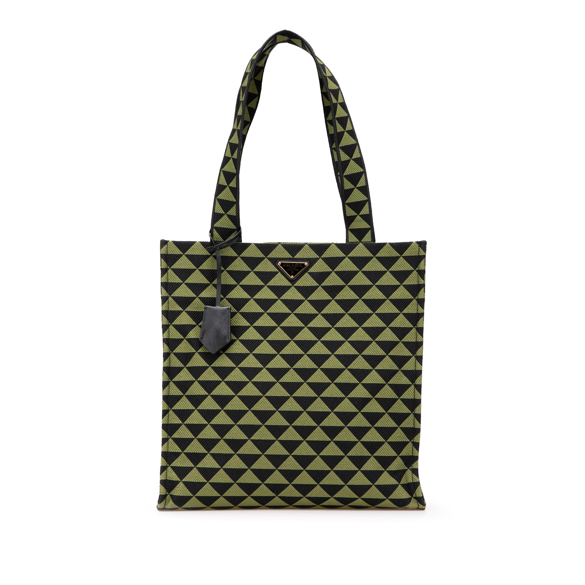 Prada Jacquard Triangolo Symbole Shopping Tote