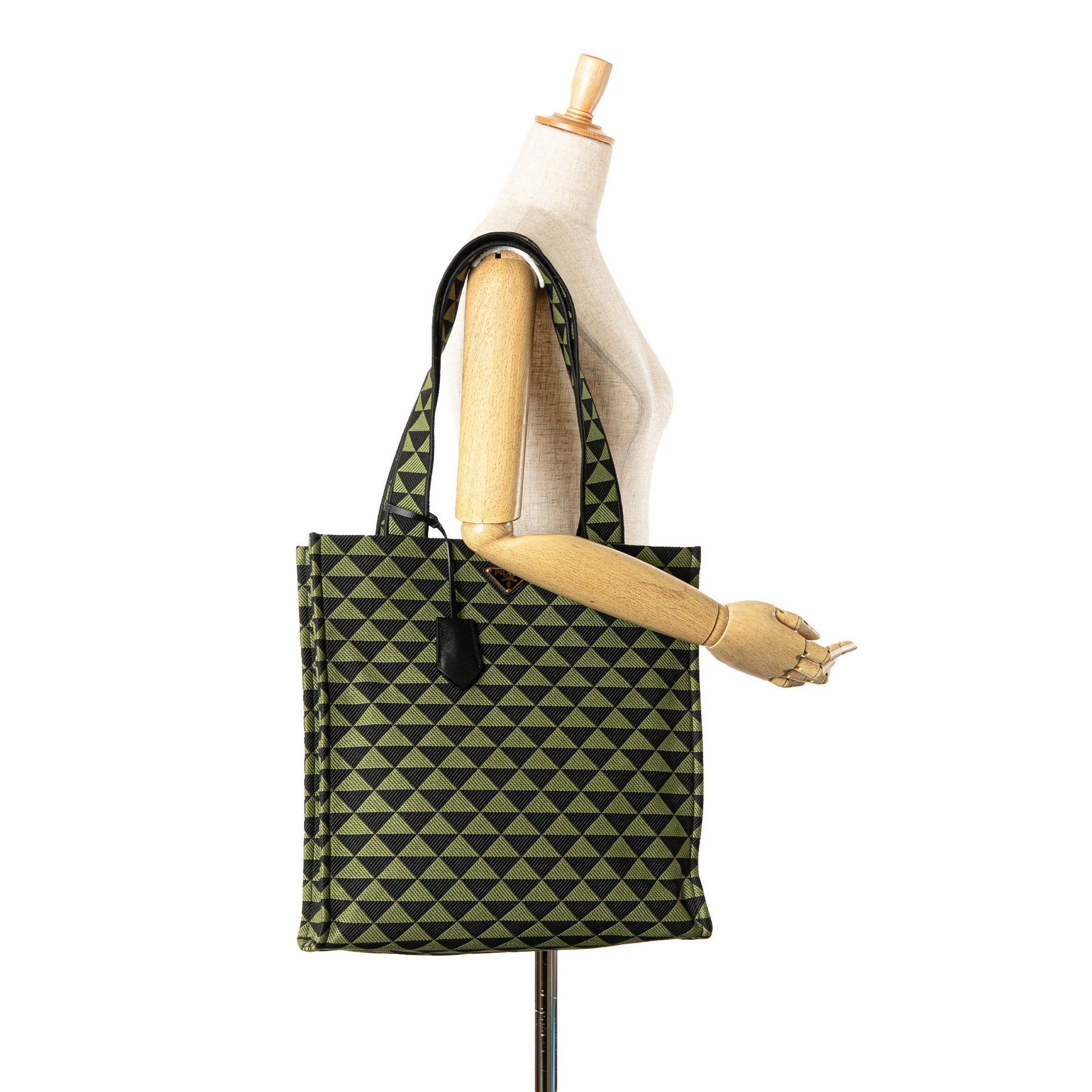 Prada Jacquard Triangolo Symbole Shopping Tote