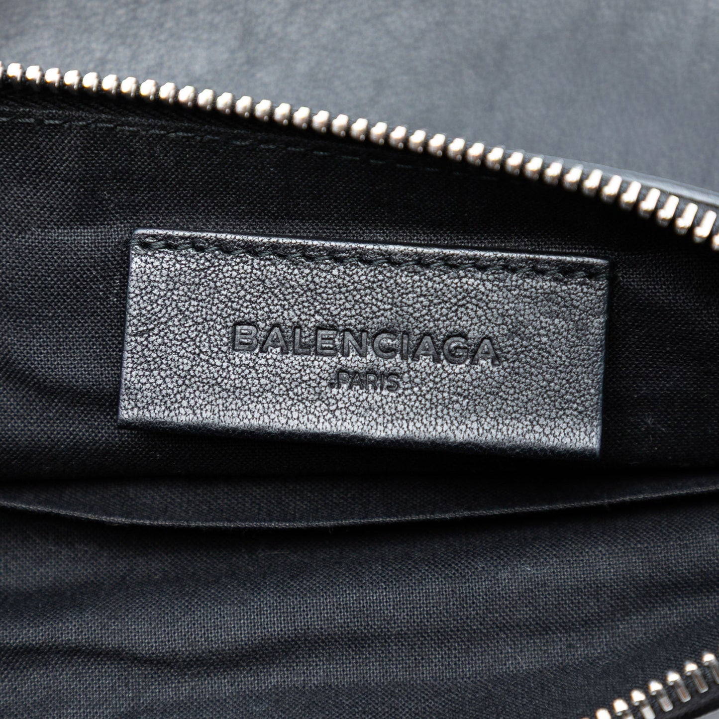 Balenciaga Goatskin Motocross Classic Metallic Edge Clutch