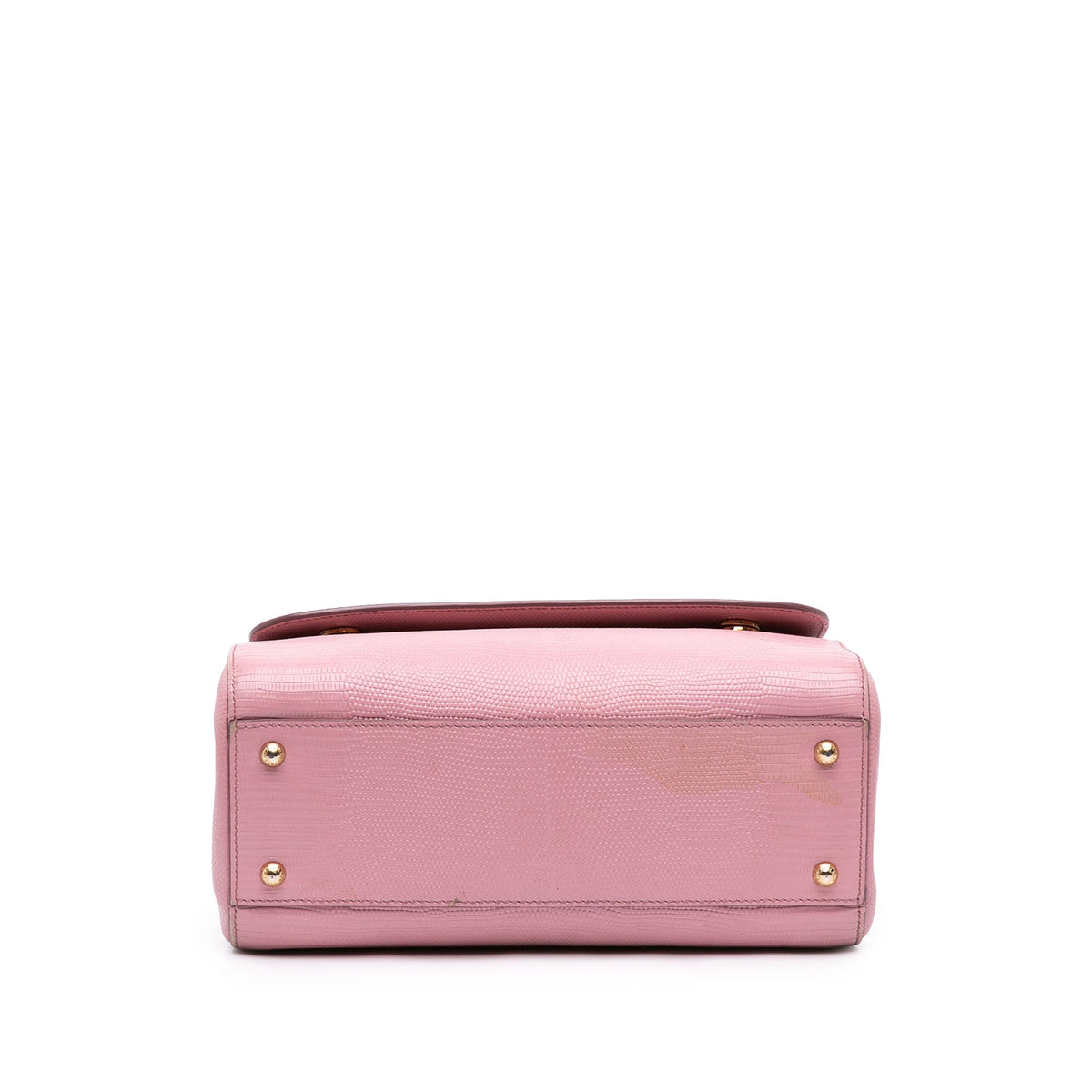 Dolce & Gabbana Medium Lizard Embossed Calfskin Miss Sicily Satchel — Pink
