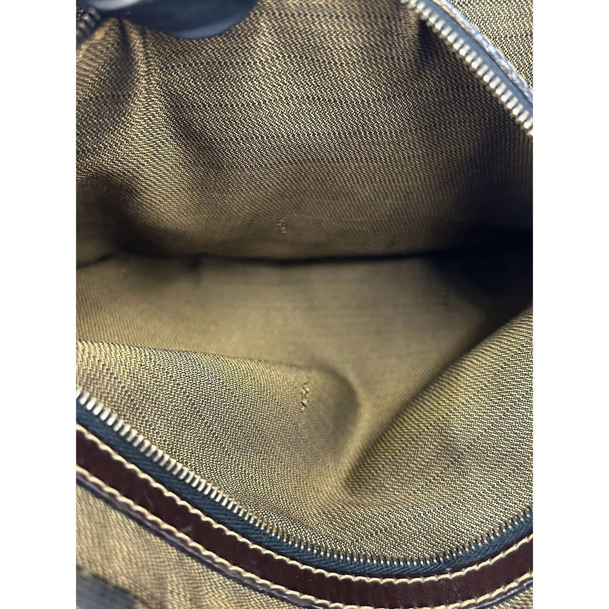 Fendi Zucca Canvas Handle Tote — Brown