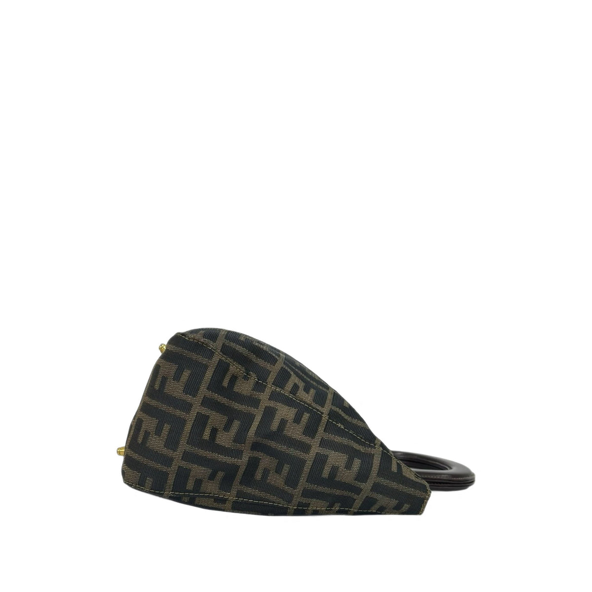 Fendi Zucca Canvas Handle Tote — Brown