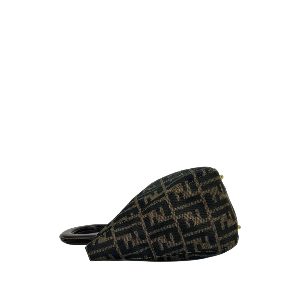 Fendi Zucca Canvas Handle Tote — Brown