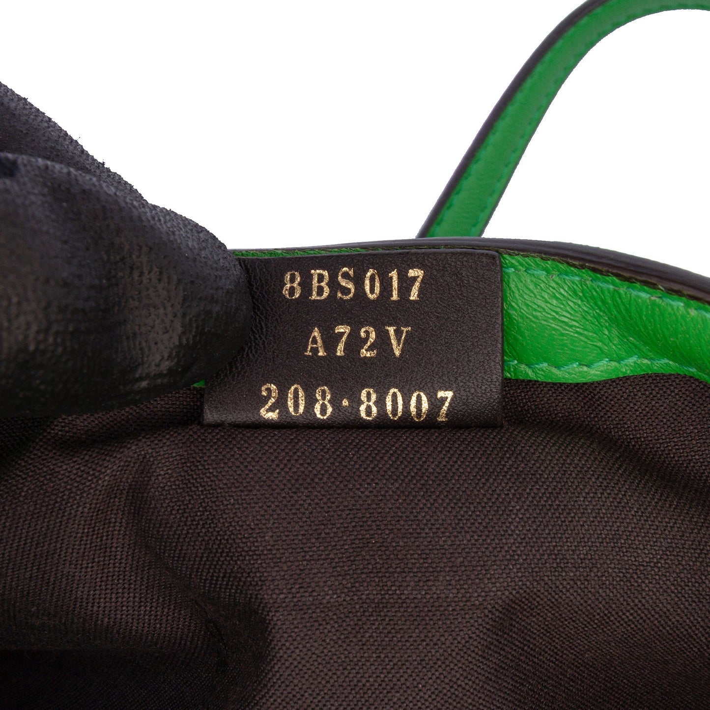 Fendi Mini Zucca Embossed Leather Baguette Satchel