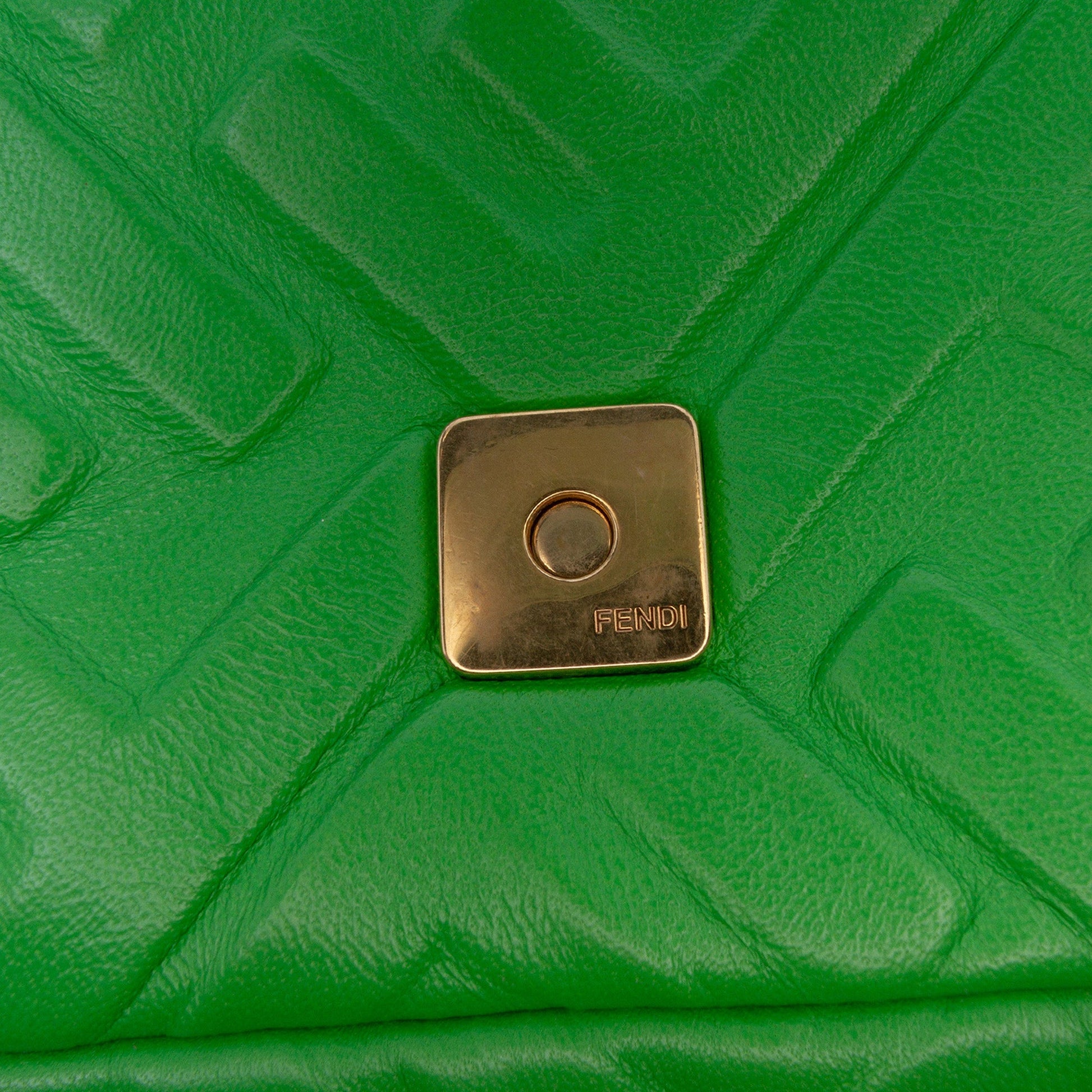 Fendi Mini Zucca Embossed Leather Baguette Satchel