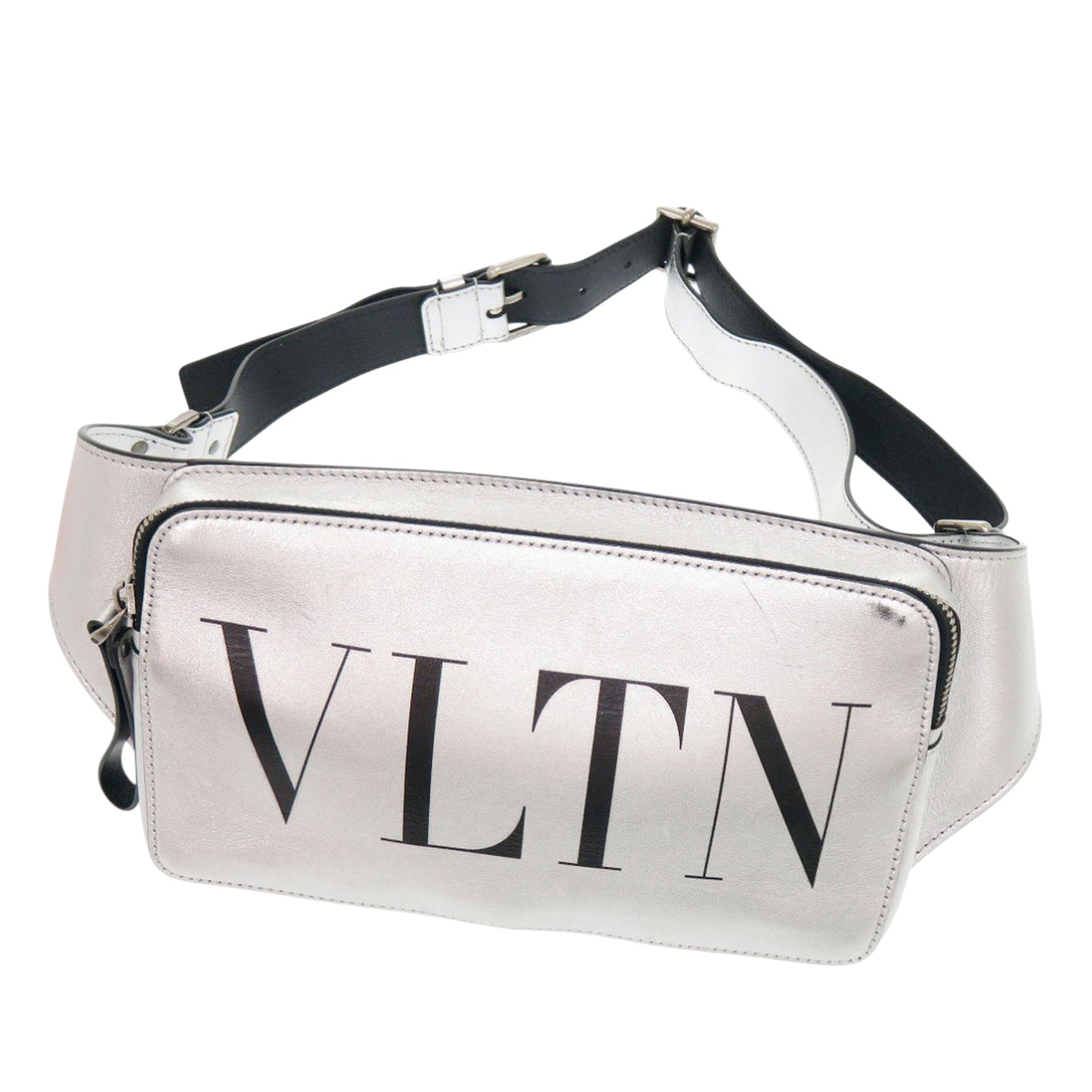 Valentino Metallic Calfskin VLTN Rockstud Belt Bag