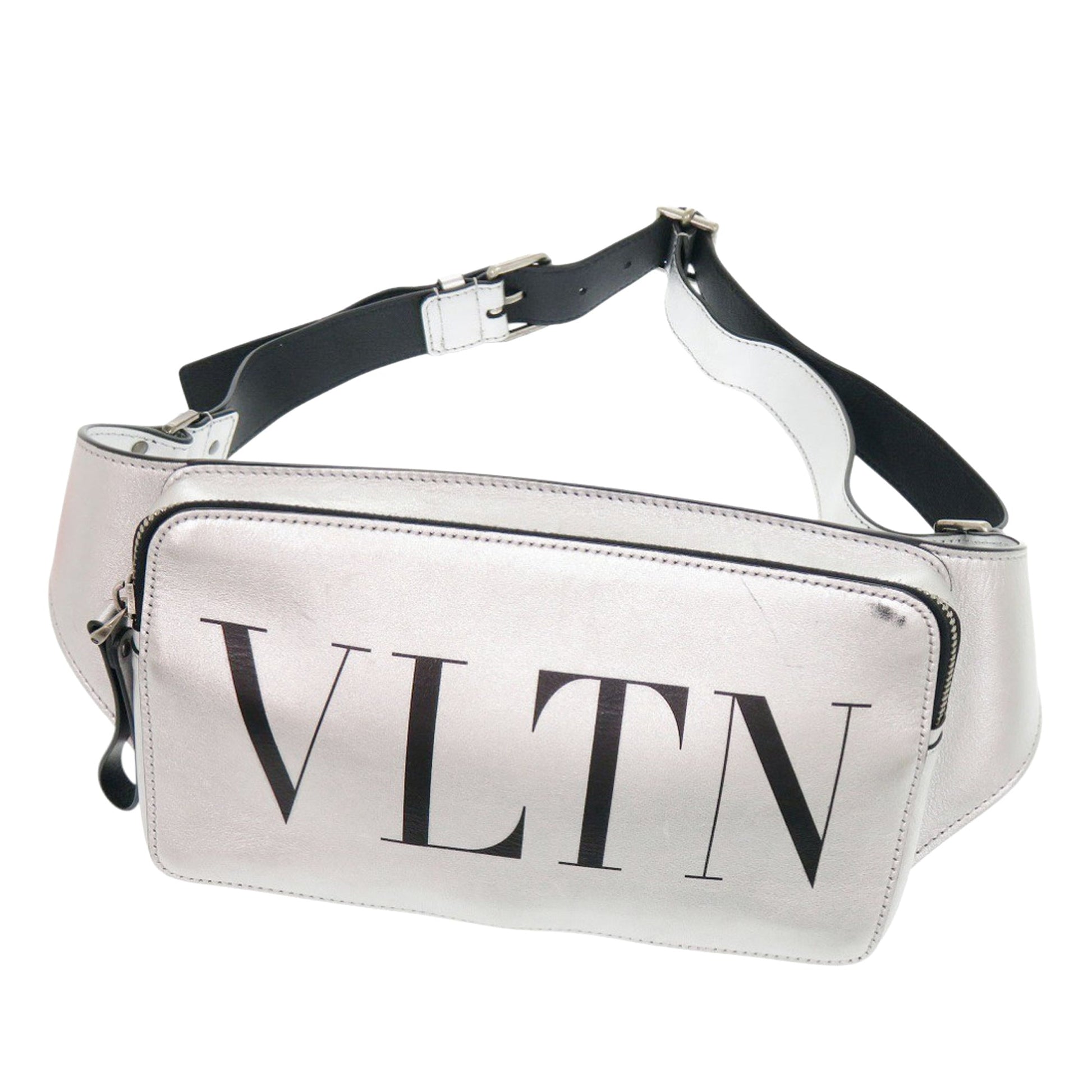 Valentino Metallic Calfskin VLTN Rockstud Belt Bag