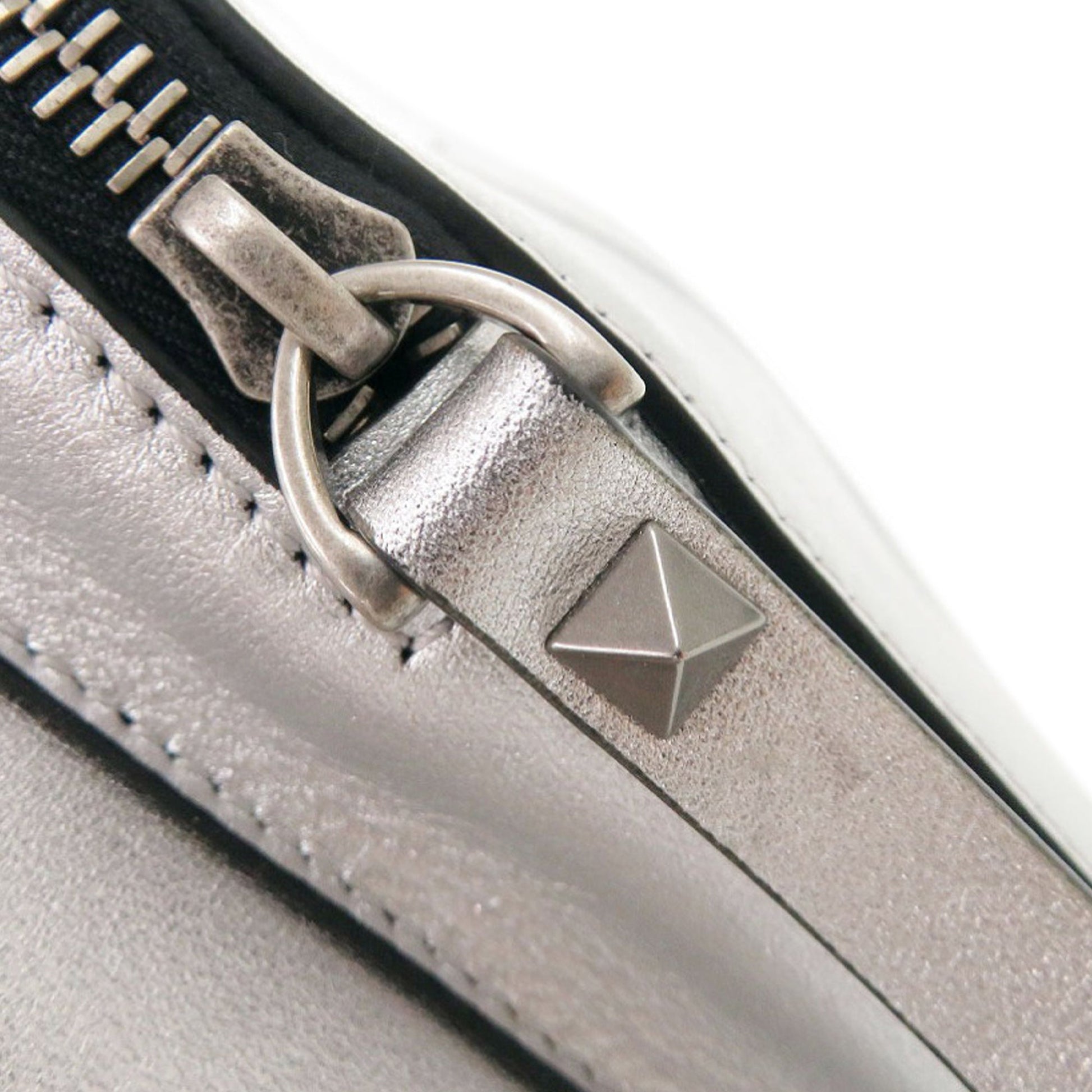 Valentino Metallic Calfskin VLTN Rockstud Belt Bag