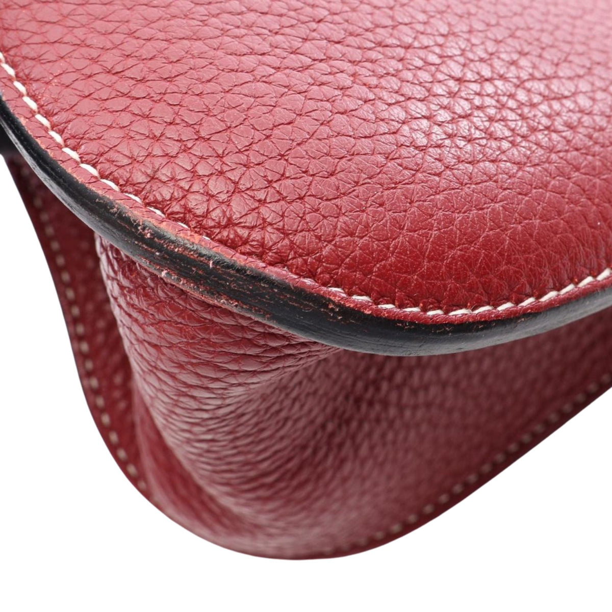 Hermès Taurillon Clemence Halzan 31 — Red