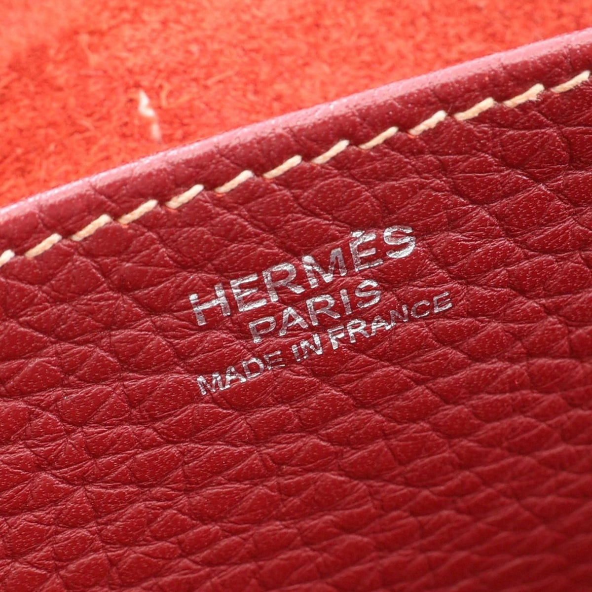 Hermès Taurillon Clemence Halzan 31 — Red