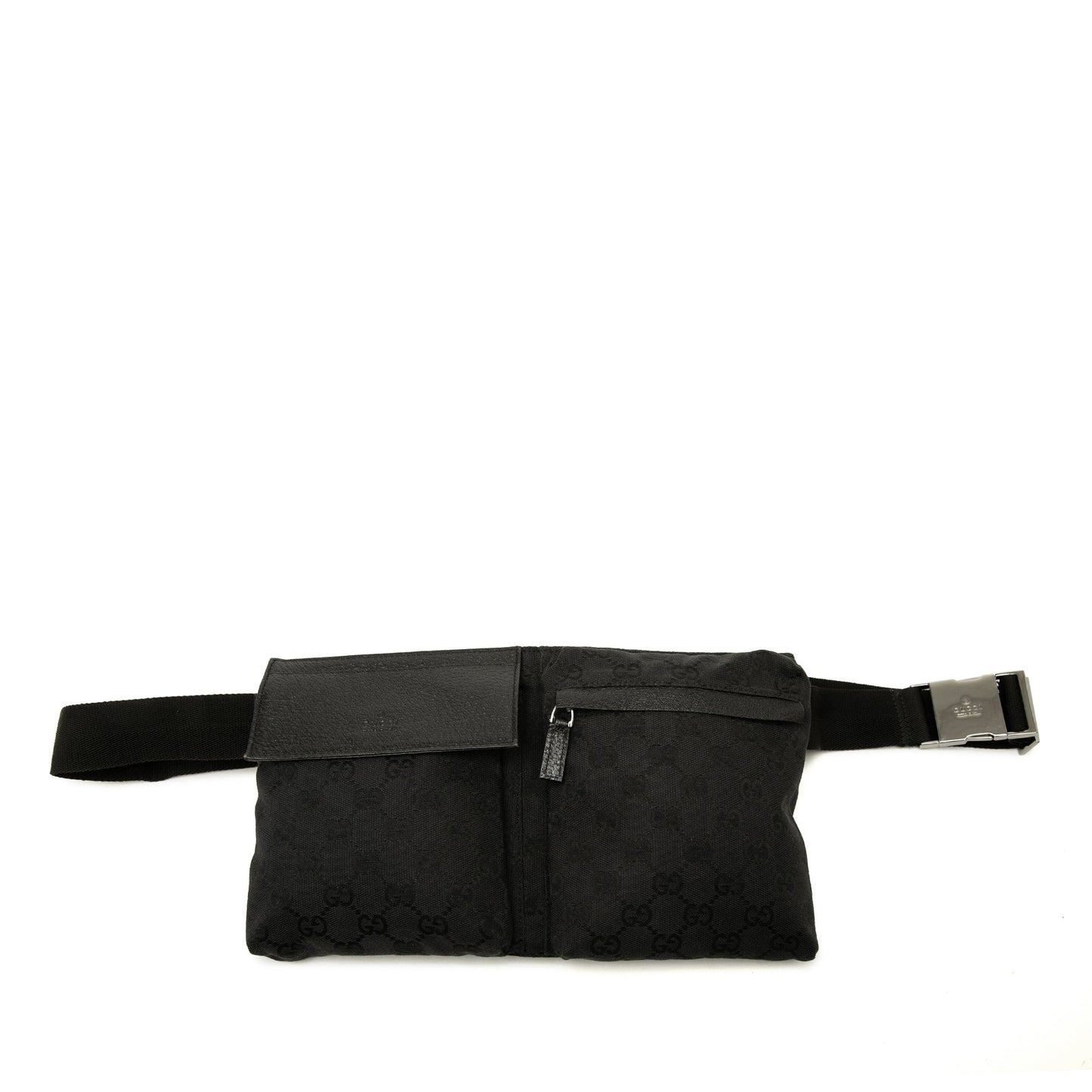 Gucci GG Canvas Double Pocket Belt Bag