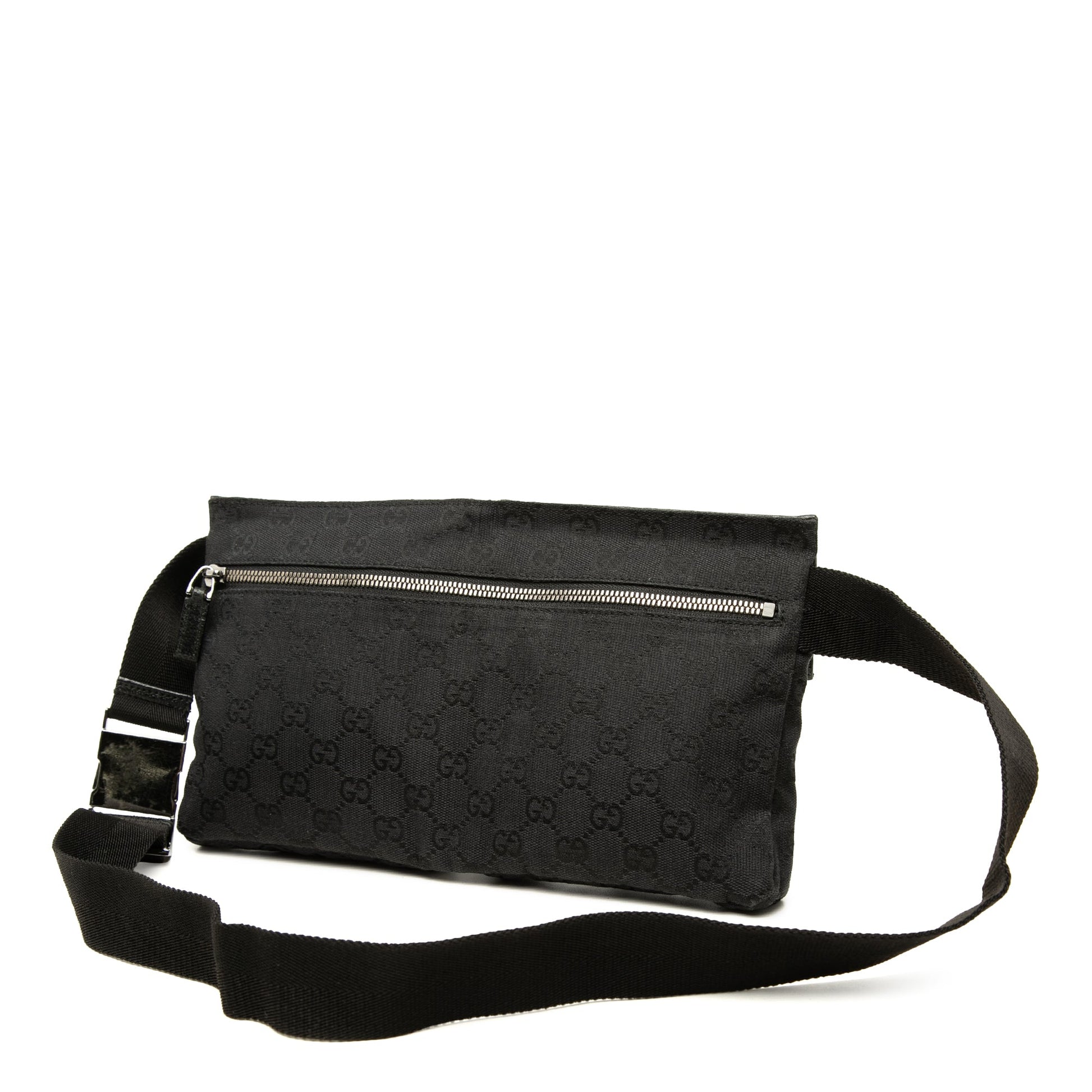 Gucci GG Canvas Double Pocket Belt Bag