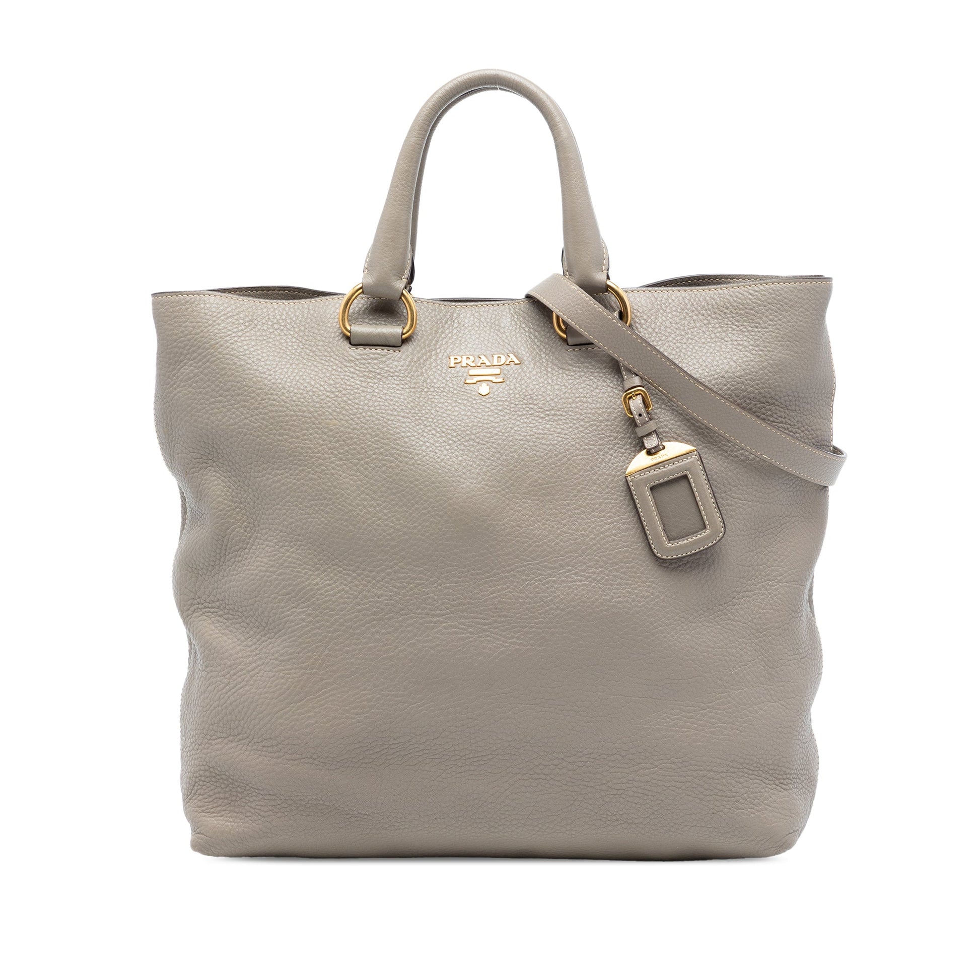 Prada Vitello Daino Open Convertible Tote
