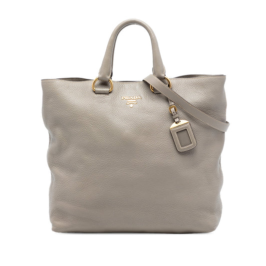 Prada Vitello Daino Open Convertible Tote