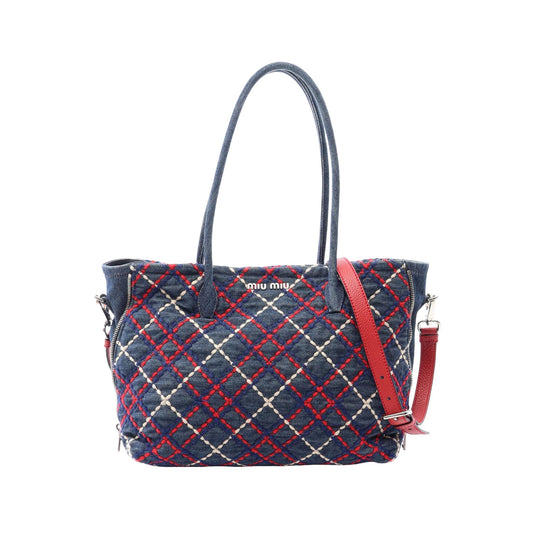Miu Miu Denim Tote Bag — Blue