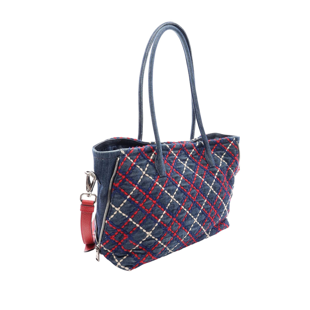 Miu Miu Denim Tote Bag — Blue